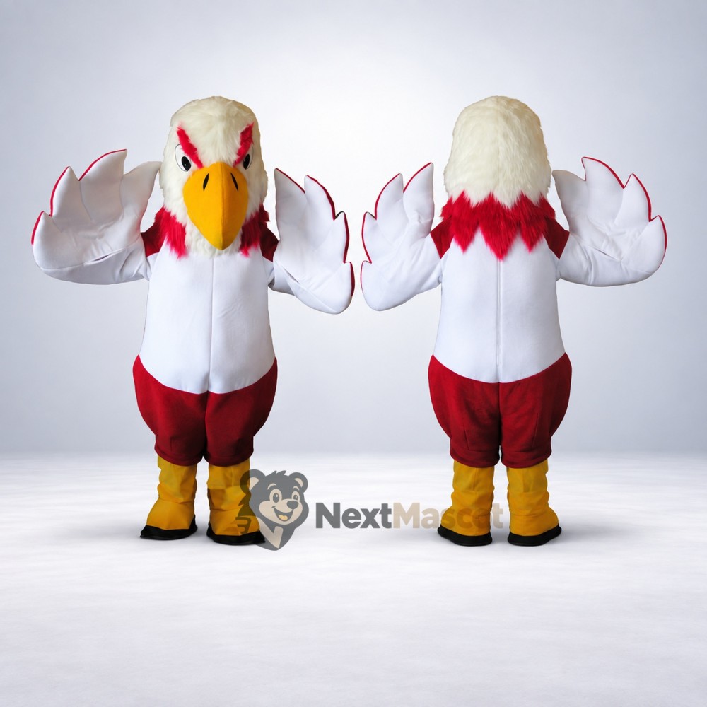 Eagle Mascot Costume - Red for Carnivals Eagle Mascot Costume - Red for Carnivals