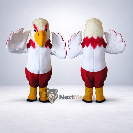 Eagle Mascot Costume - Red for Carnivals Eagle Mascot Costume - Red for Carnivals