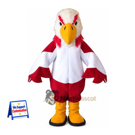 Eagle Mascot Costume - Red for Family Events Eagle Mascot Costume - Red for Family Events