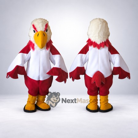 Eagle Mascot Costume - Red for Family Events Eagle Mascot Costume - Red for Family Events