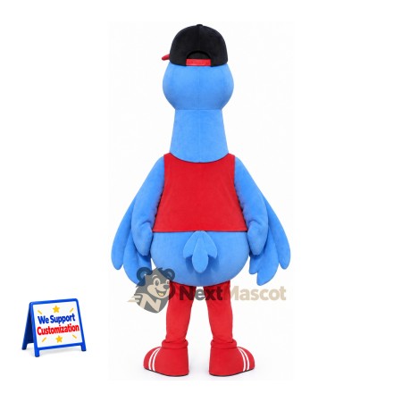 Goose Mascot Costume - Blue, Red Shirt Goose Mascot Costume - Blue, Red Shirt