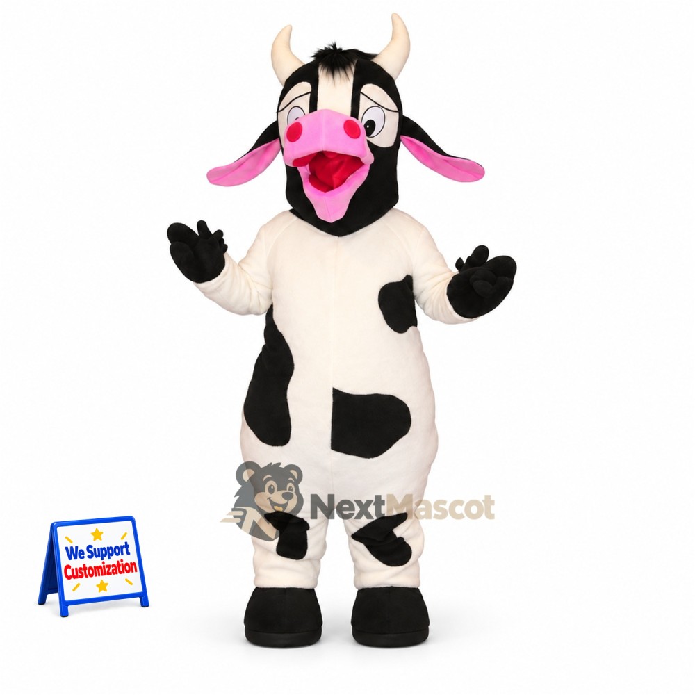 Cow Mascot Costume - Spotted for Spring Events Cow Mascot Costume - Spotted for Spring Events