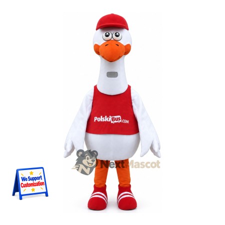 Goose Mascot Costume - Red Apron Goose Mascot Costume - Red Apron