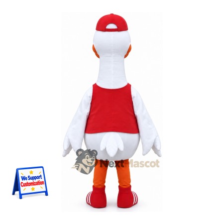 Goose Mascot Costume - Red Apron Goose Mascot Costume - Red Apron