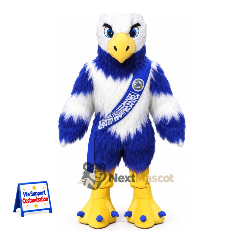 Eagle Mascot Costume - Blue for School Spirit