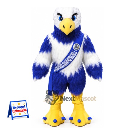 Eagle Mascot Costume - Blue for School Spirit