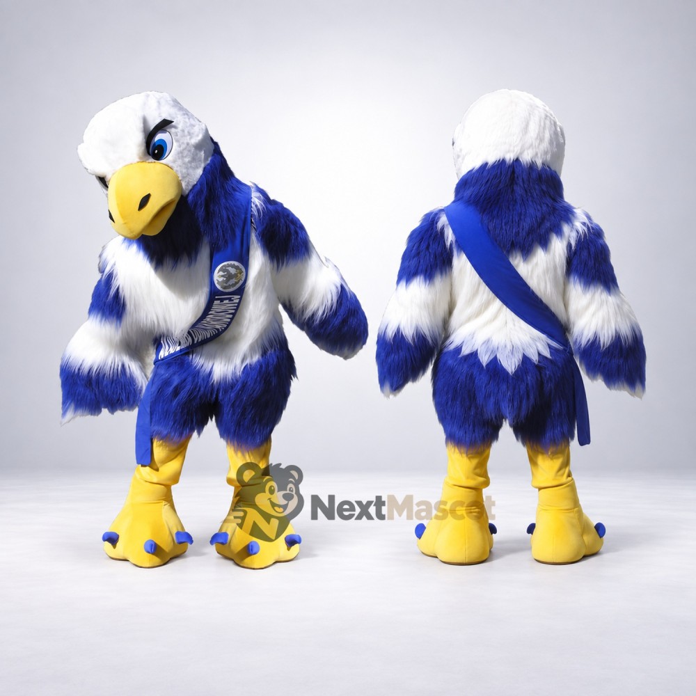 Eagle Mascot Costume - Blue for School Spirit