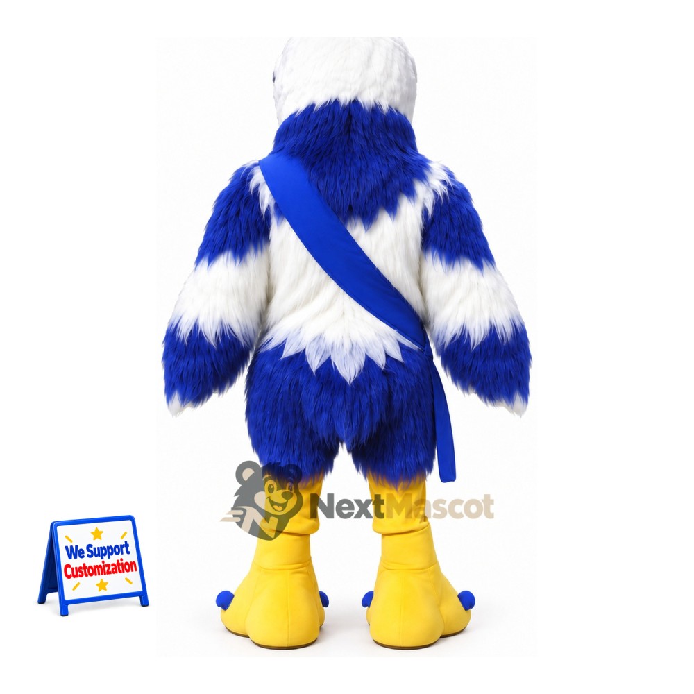 Eagle Mascot Costume - Blue for School Spirit