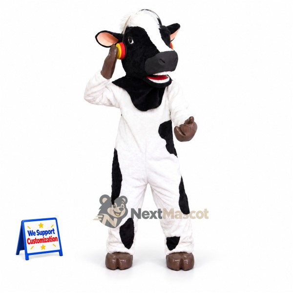 Cow Mascot Costume - Spotted for Community Parades