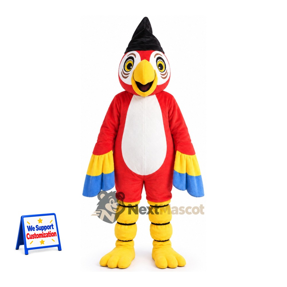Parrot Mascot Costume - Red for Family Events Parrot Mascot Costume - Red for Family Events