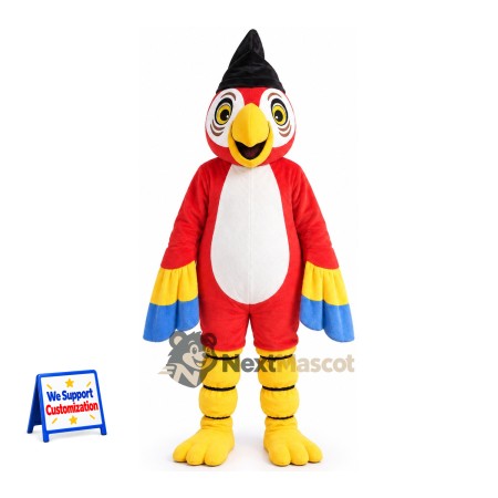 Parrot Mascot Costume - Red for Family Events Parrot Mascot Costume - Red for Family Events