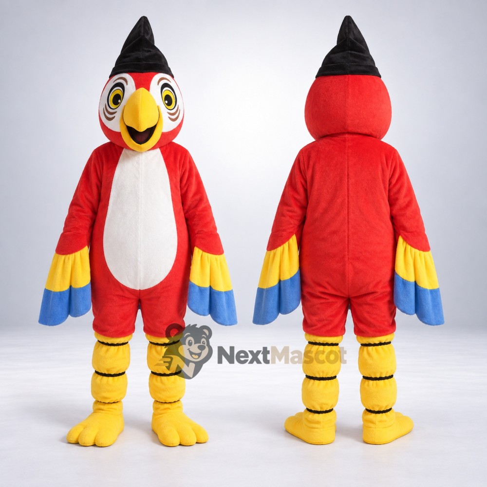 Parrot Mascot Costume - Red for Family Events Parrot Mascot Costume - Red for Family Events