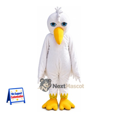 Bird Mascot Costume - White for Festivals