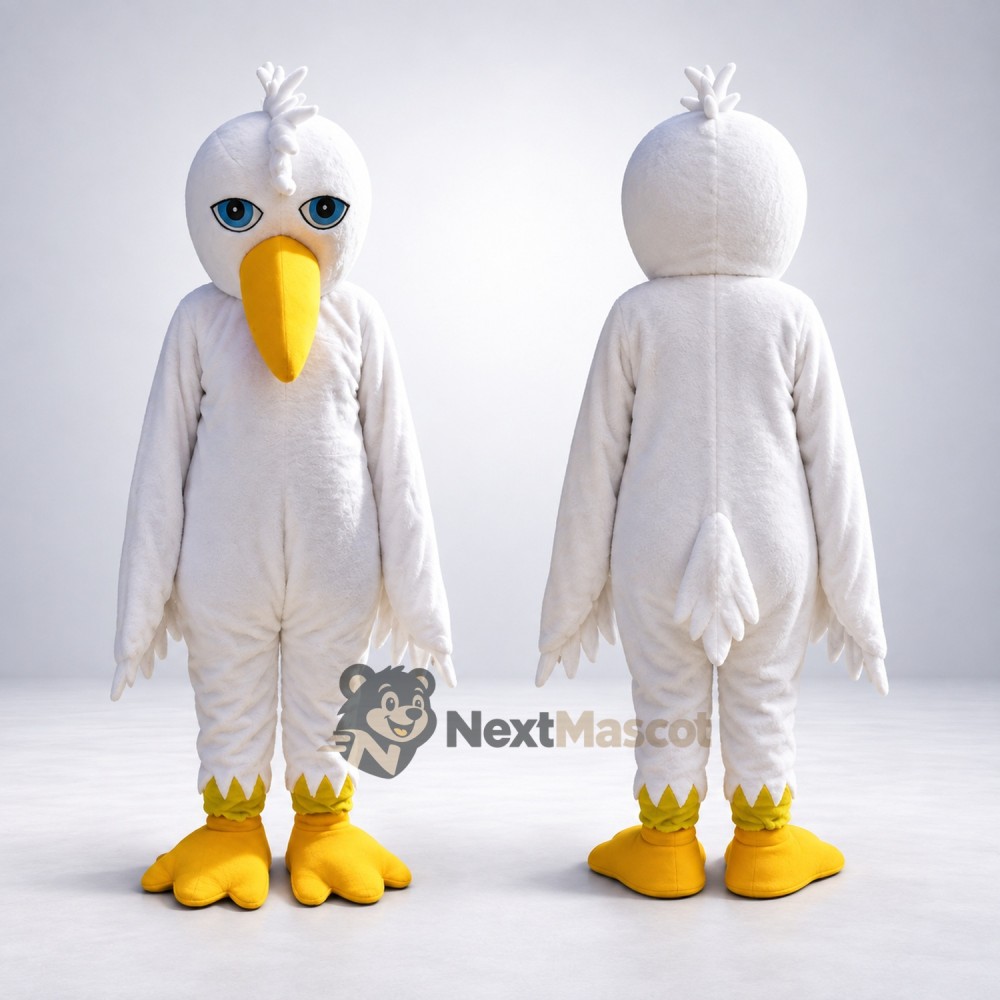 Bird Mascot Costume - White for Festivals