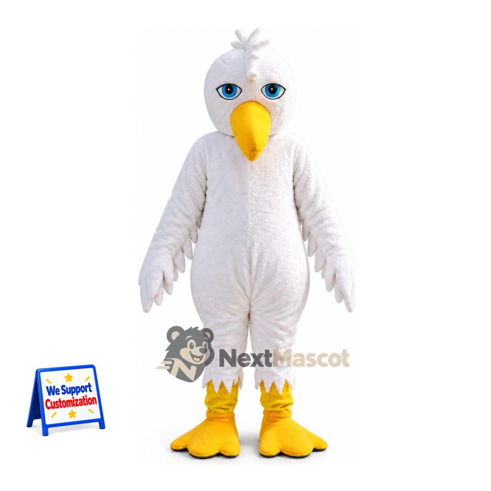 Bird Mascot Costume - White for Birthday Parties Bird Mascot Costume - White for Birthday Parties