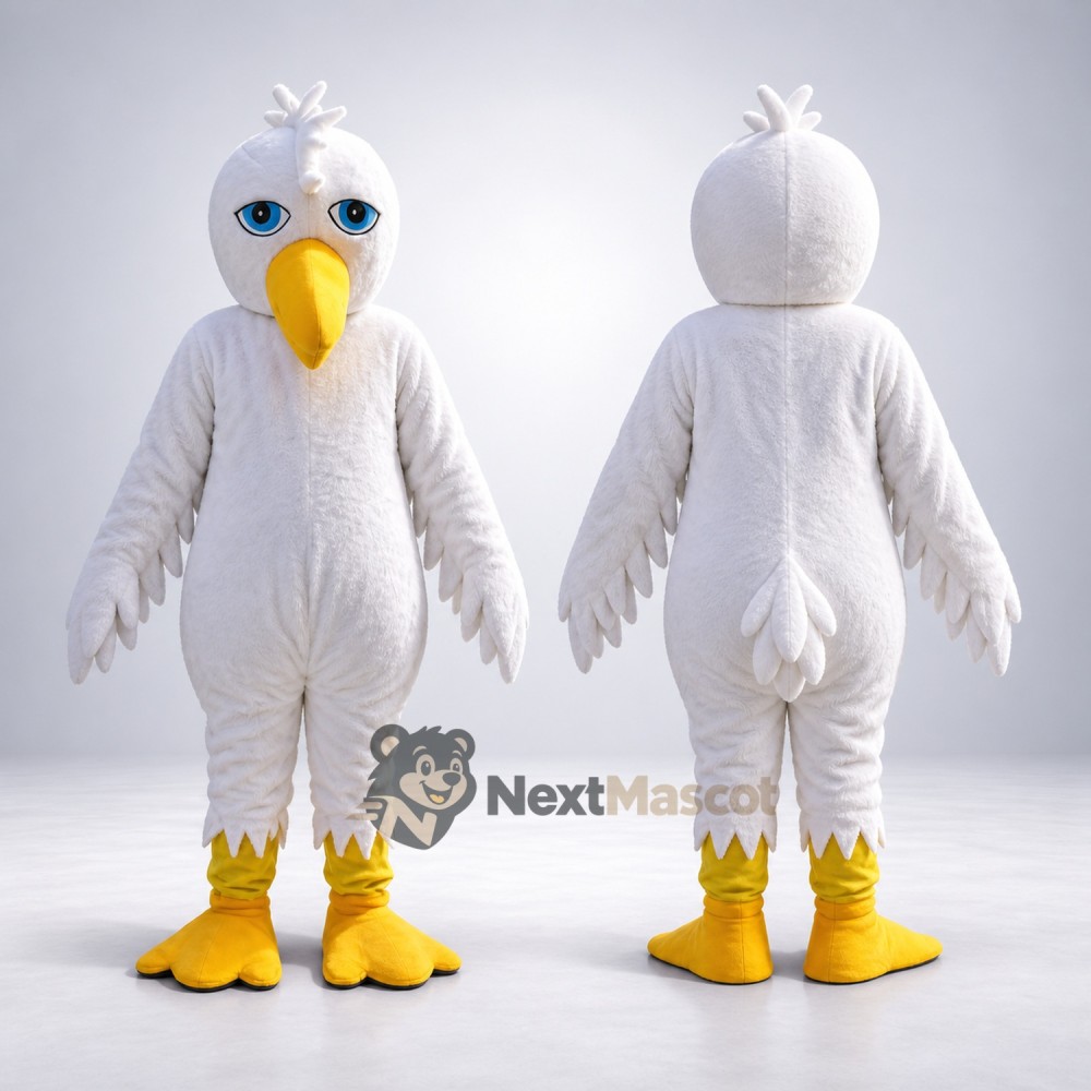 Bird Mascot Costume - White for Birthday Parties Bird Mascot Costume - White for Birthday Parties