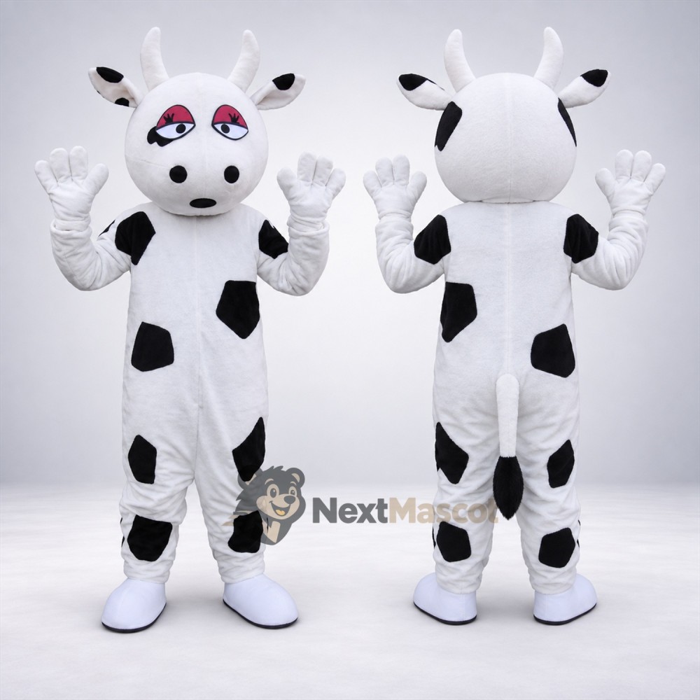Cow Mascot Costume - Spotted for Festival Parades Cow Mascot Costume - Spotted for Festival Parades
