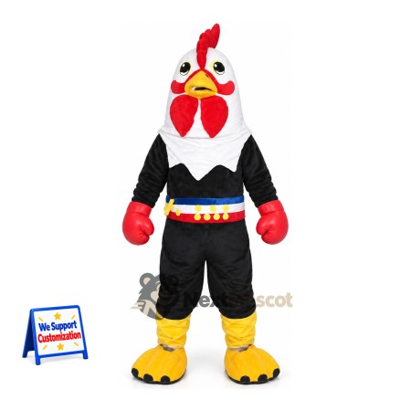 Rooster Mascot Costume - Black Outfit for Parades Rooster Mascot Costume - Black Outfit for Parades