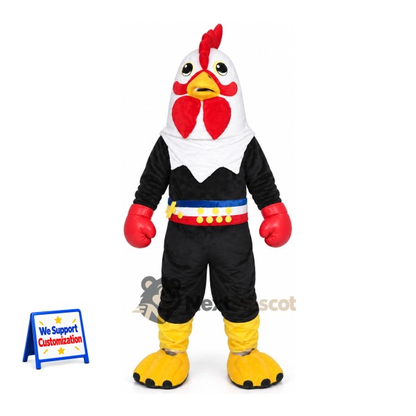 Rooster Mascot Costume - Black Outfit for Parades