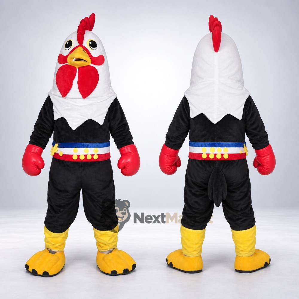 Rooster Mascot Costume - Black Outfit for Parades Rooster Mascot Costume - Black Outfit for Parades