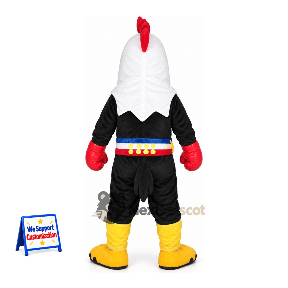 Rooster Mascot Costume - Black Outfit for Parades Rooster Mascot Costume - Black Outfit for Parades