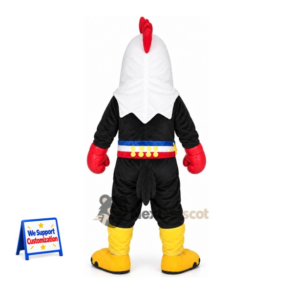 Rooster Mascot Costume - Black Outfit for Parades Rooster Mascot Costume - Black Outfit for Parades