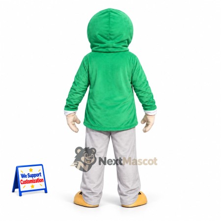 Man Mascot Costume - Green Hoodie Man Mascot Costume - Green Hoodie