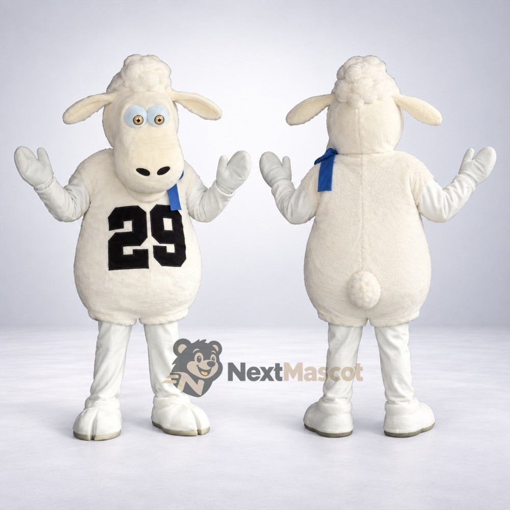 Sheep Mascot Costume - White Jersey