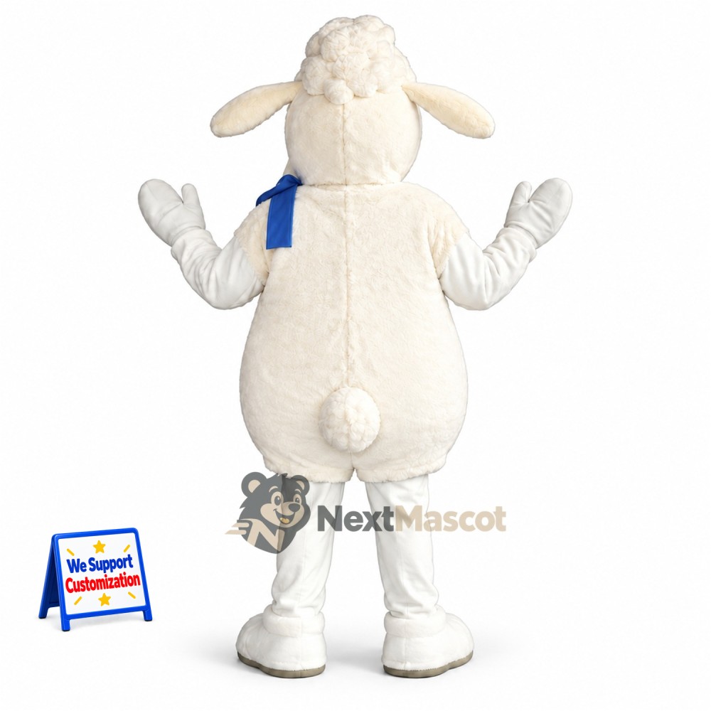 Sheep Mascot Costume - White Jersey
