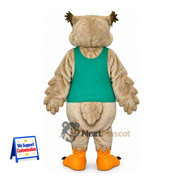 Owl Mascot Costume - Green Shirt