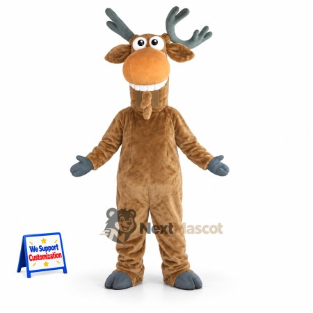 Moose Mascot Costume - Brown for School Fairs Moose Mascot Costume - Brown for School Fairs