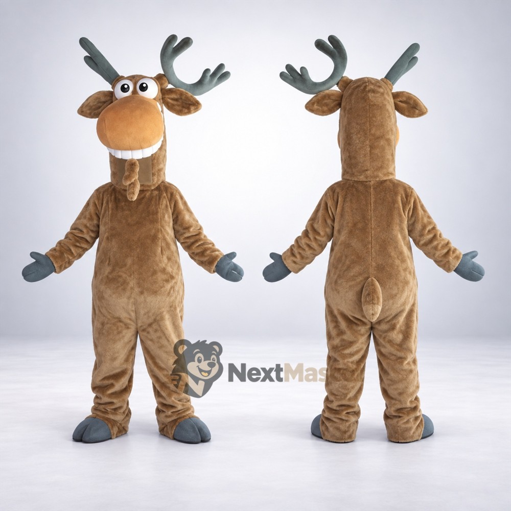 Moose Mascot Costume - Brown for School Fairs Moose Mascot Costume - Brown for School Fairs