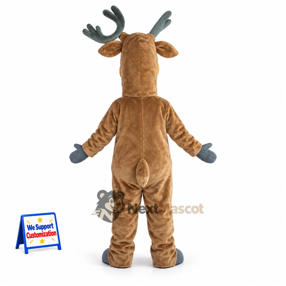 Moose Mascot Costume - Brown for School Fairs Moose Mascot Costume - Brown for School Fairs