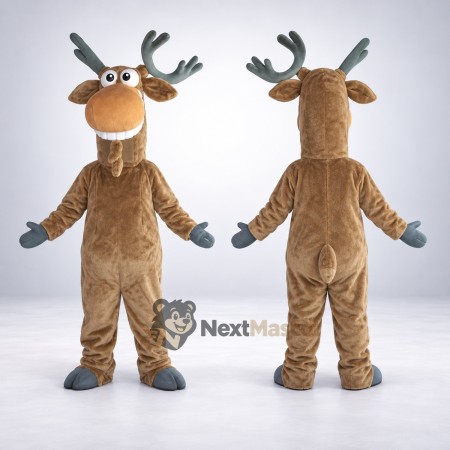 Moose Mascot Costume - Brown for School Fairs Moose Mascot Costume - Brown for School Fairs