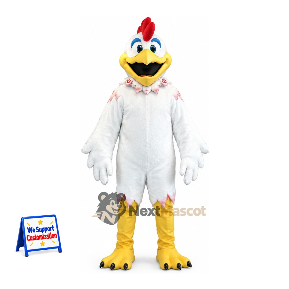 Rooster Mascot Costume - White for Photo Events Rooster Mascot Costume - White for Photo Events