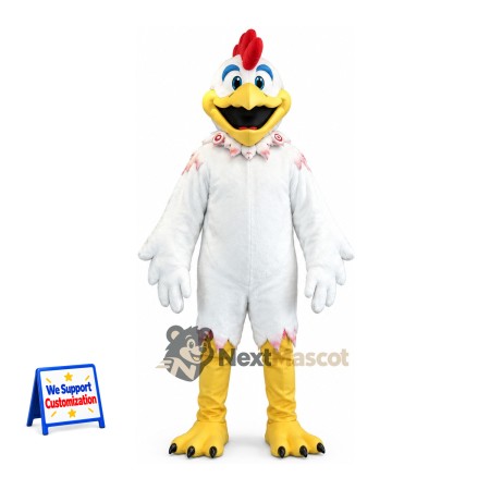 Rooster Mascot Costume - White for Photo Events Rooster Mascot Costume - White for Photo Events