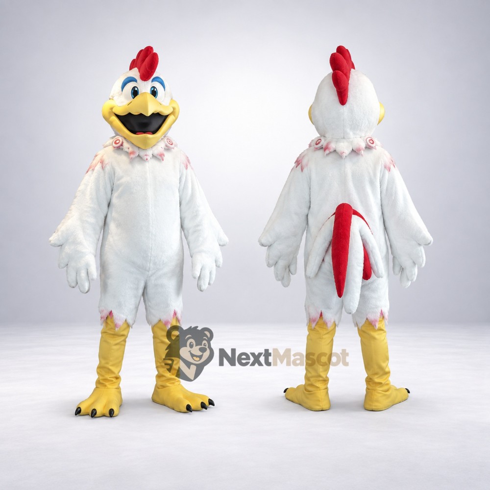 Rooster Mascot Costume - White for Photo Events Rooster Mascot Costume - White for Photo Events
