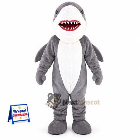 Shark Mascot Costume - Gray for Birthday Parties Shark Mascot Costume - Gray for Birthday Parties