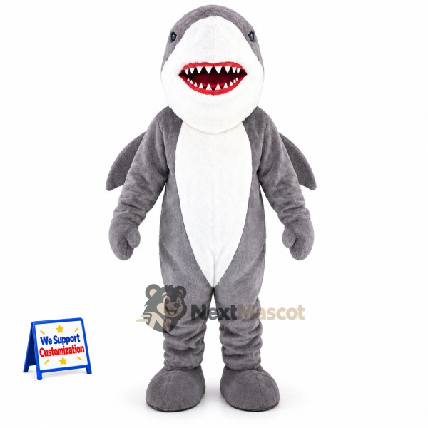 Shark Mascot Costume - Gray for Birthday Parties