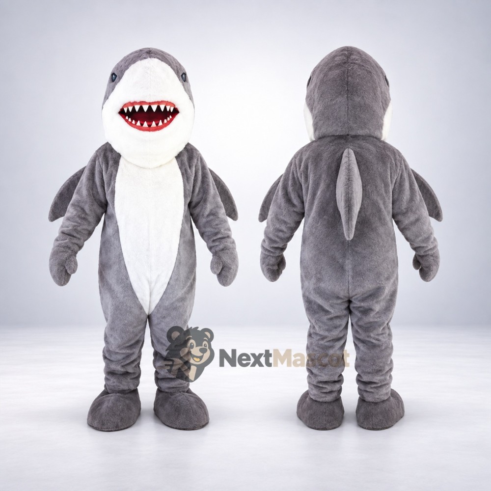 Shark Mascot Costume - Gray for Birthday Parties Shark Mascot Costume - Gray for Birthday Parties