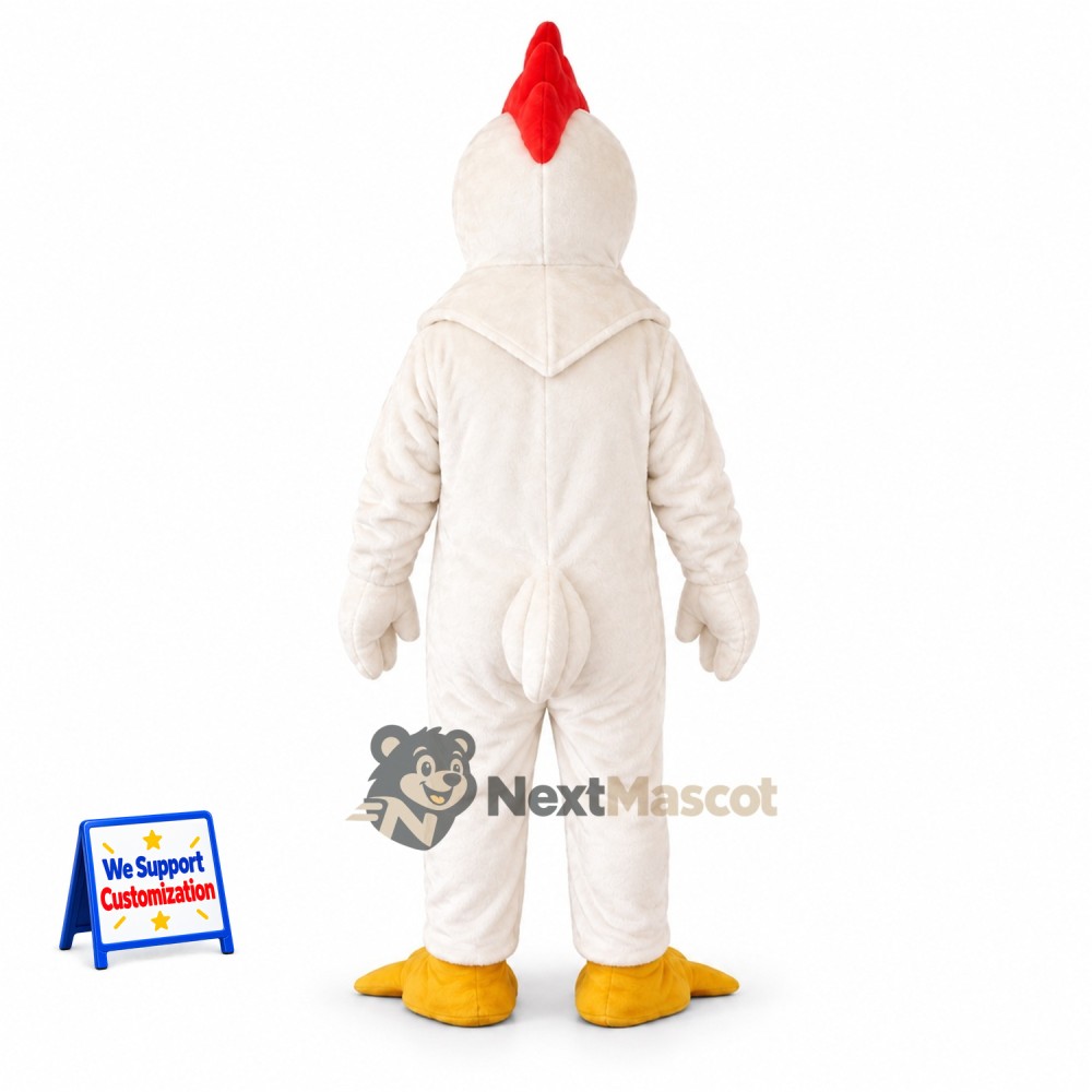 Rooster Mascot Costume - White for Stage Shows Rooster Mascot Costume - White for Stage Shows