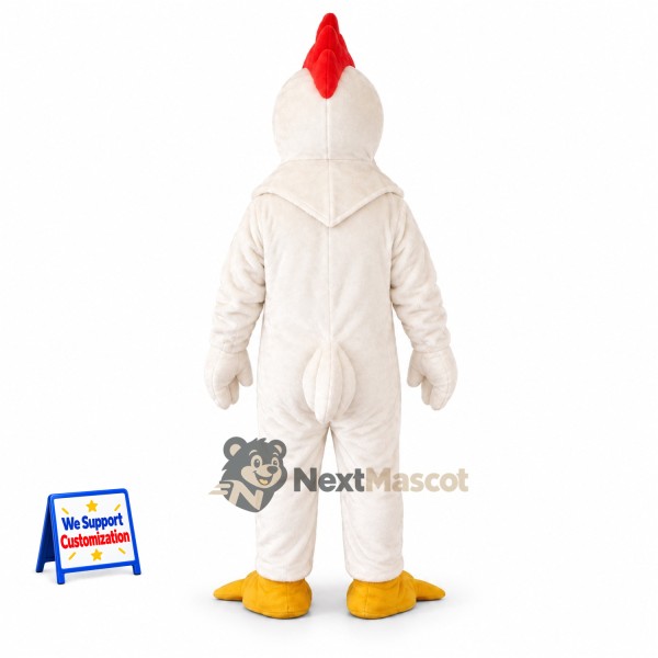 Rooster Mascot Costume - White for Stage Shows Rooster Mascot Costume - White for Stage Shows