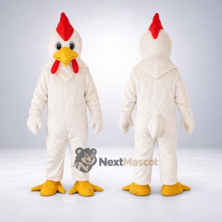 Rooster Mascot Costume - White for Stage Shows Rooster Mascot Costume - White for Stage Shows