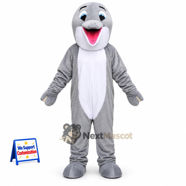 Dolphin Mascot Costume - Gray for Ocean Festivals