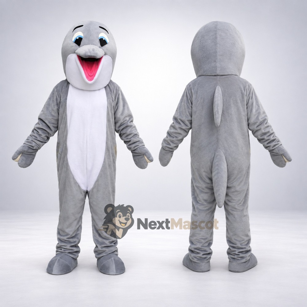Dolphin Mascot Costume - Gray for Ocean Festivals Dolphin Mascot Costume - Gray for Ocean Festivals
