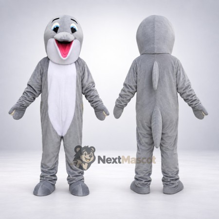 Dolphin Mascot Costume - Gray for Ocean Festivals Dolphin Mascot Costume - Gray for Ocean Festivals