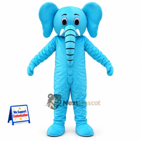 Elephant Mascot Costume - Blue for School Events Elephant Mascot Costume - Blue for School Events
