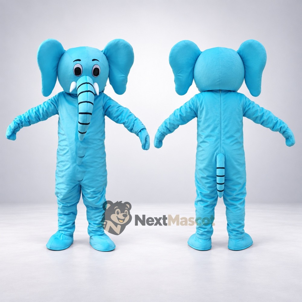 Elephant Mascot Costume - Blue for School Events Elephant Mascot Costume - Blue for School Events