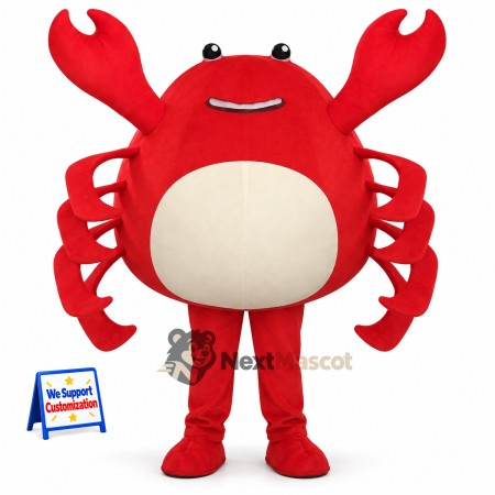 Crab Mascot Costume - Red for Ocean Festivals Crab Mascot Costume - Red for Ocean Festivals