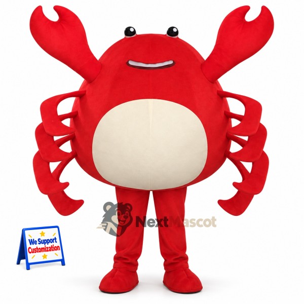 Crab Mascot Costume - Red for Ocean Festivals
